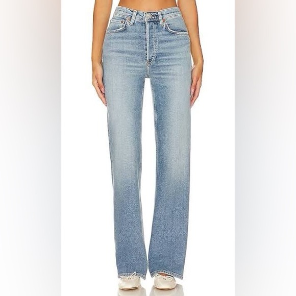 RE/DONE Originals || 70s Bootcut Jeans in Blazed Indigo Light Wash 26 - Picture 13 of 13